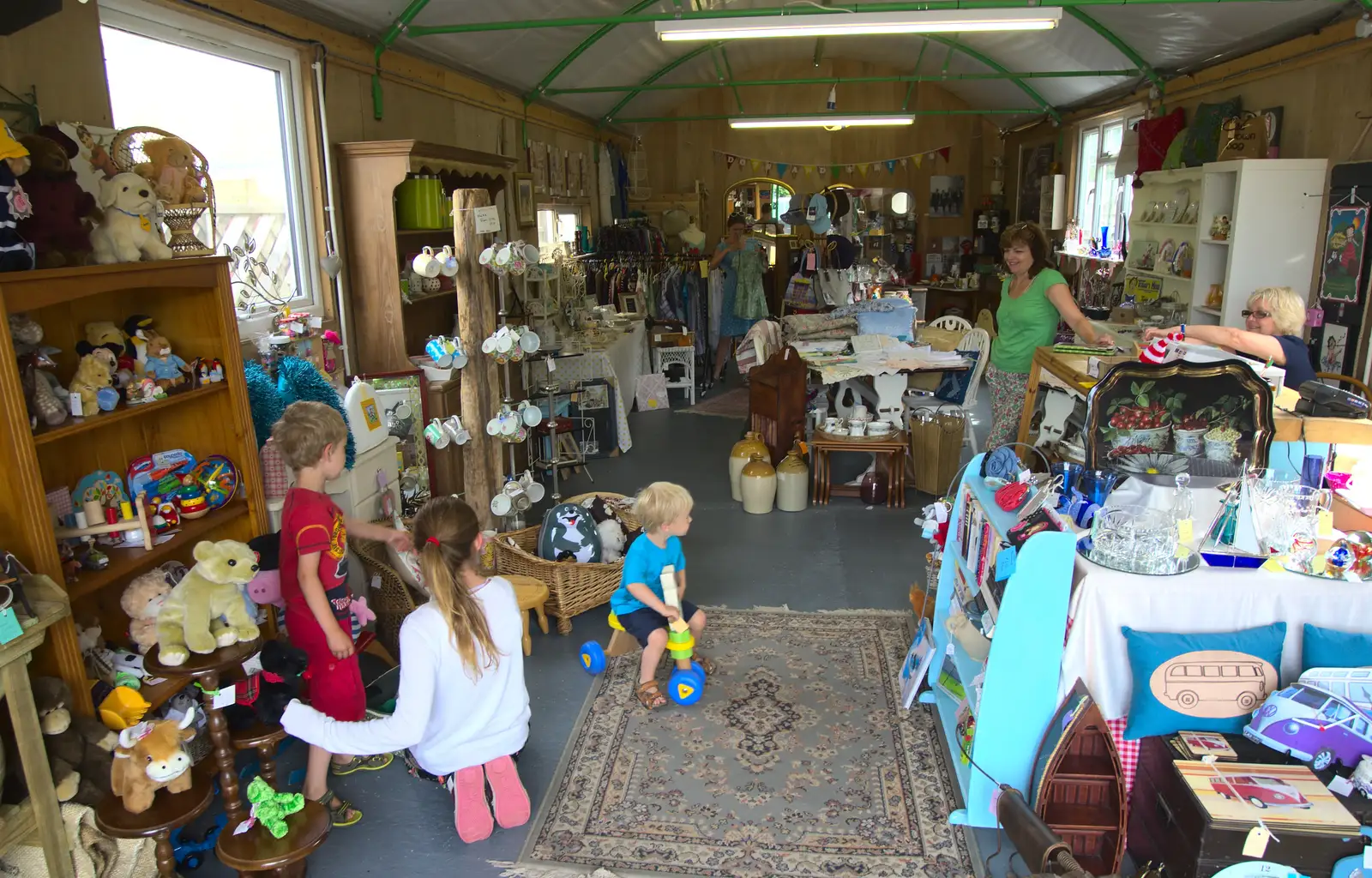 We stop off at Michelle's shop in Bashley, from Bob and Bernice's 50th Wedding Anniversary, Hinton Admiral, Dorset - 25th July 2014