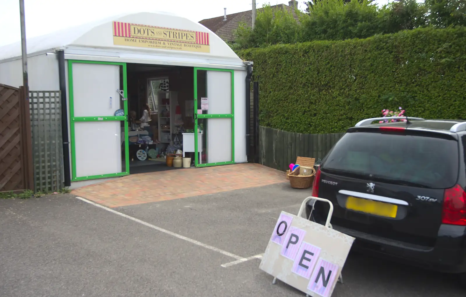 Dots and Stripes - Michelle's shop, from Bob and Bernice's 50th Wedding Anniversary, Hinton Admiral, Dorset - 25th July 2014