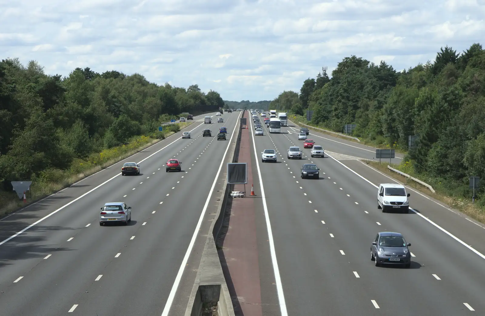 The M3, looking towards London, from Bob and Bernice's 50th Wedding Anniversary, Hinton Admiral, Dorset - 25th July 2014