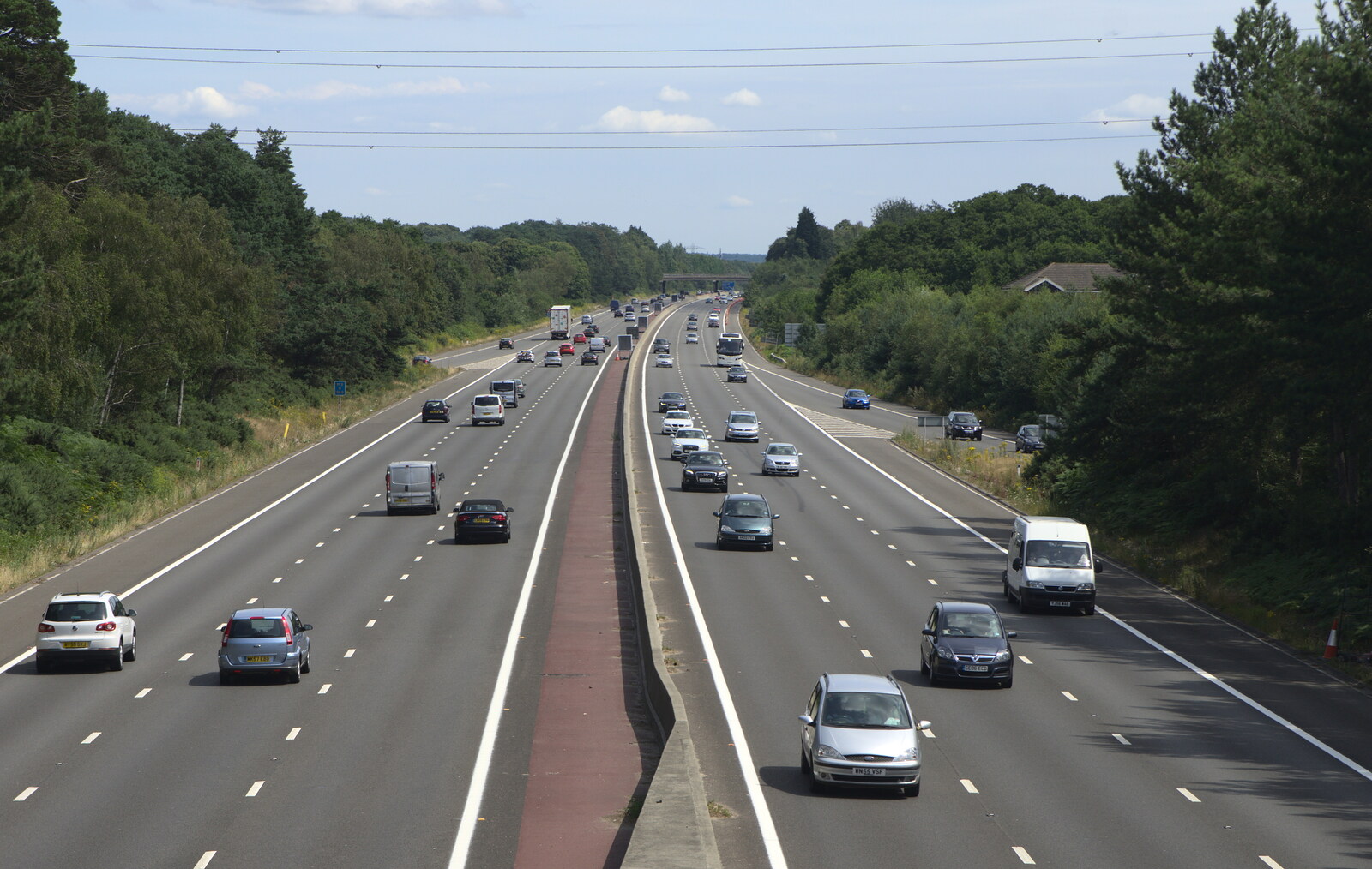 M3 looking southbound from Bob and Bernice's 50th Wedding Anniversary, Hinton Admiral, Dorset - 25th July 2014
