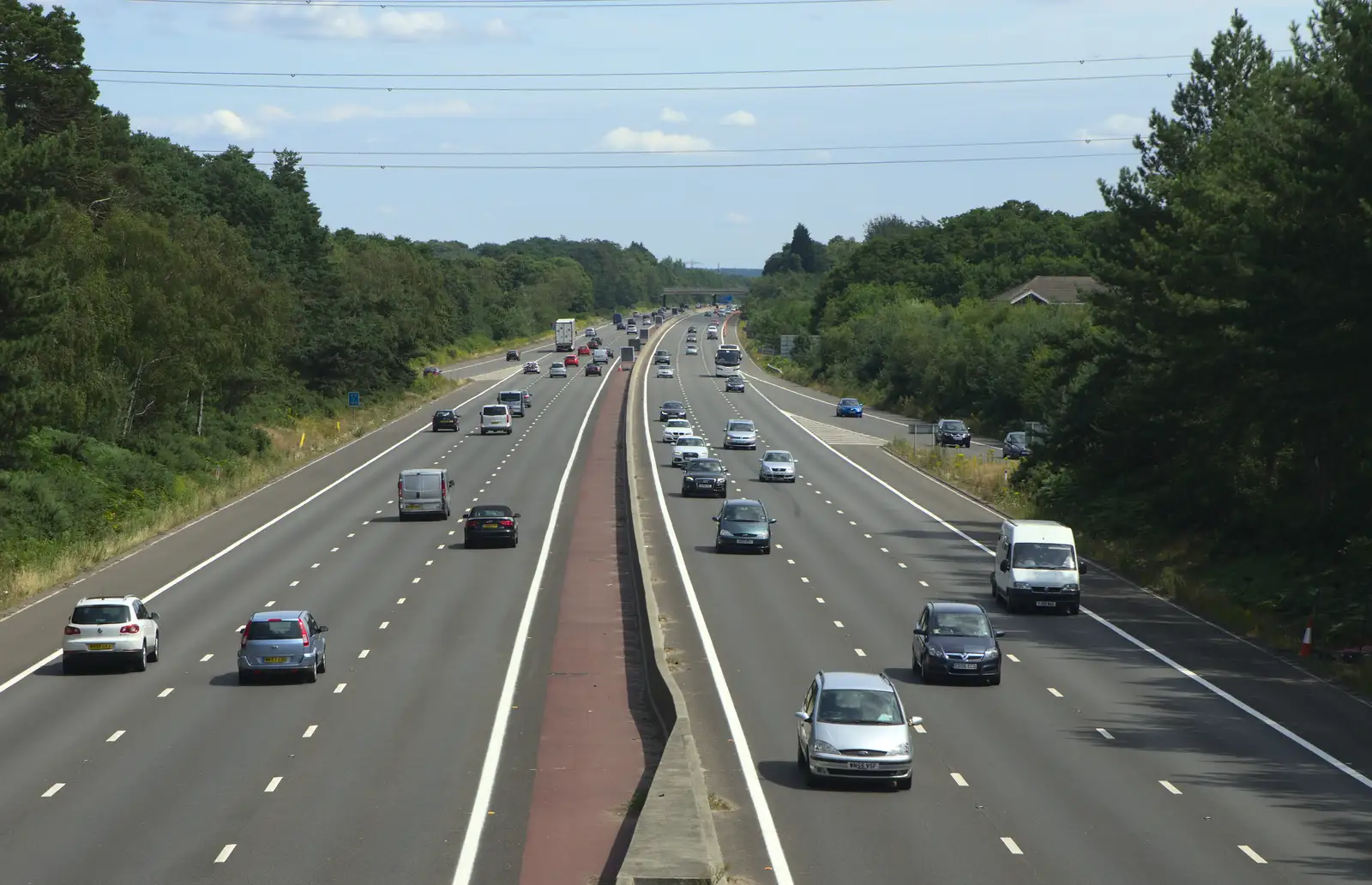 M3 looking southbound, from Bob and Bernice's 50th Wedding Anniversary, Hinton Admiral, Dorset - 25th July 2014