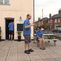 The BSCC at Harleston, and a Visit From Cambridge, Brome, Suffolk - 31st July 2014, Paul and Pippa outside the Cherry Tree
