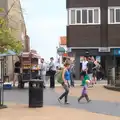 Harry legs it across the paving, The BSCC at Harleston, and a Visit From Cambridge, Brome, Suffolk - 31st July 2014