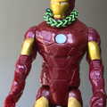 An Ironman action figure with added Loom Band, Camping at Silver Strand, Wicklow, County Wicklow, Ireland - 7th August 2014
