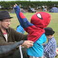 Philly helps Harry become Spiderman, Camping at Silver Strand, Wicklow, County Wicklow, Ireland - 7th August 2014
