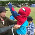 Philly helps Harry become Spiderman, Camping at Silver Strand, Wicklow, County Wicklow, Ireland - 7th August 2014