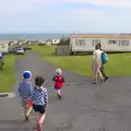 We head to the beach through the campsite, Camping at Silver Strand, Wicklow, County Wicklow, Ireland - 7th August 2014