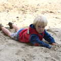 Harry - Baby Gabey - messes around in the sand, Camping at Silver Strand, Wicklow, County Wicklow, Ireland - 7th August 2014