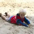 Harry - Baby Gabey - messes around in the sand, Camping at Silver Strand, Wicklow, County Wicklow, Ireland - 7th August 2014