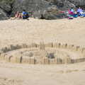 Someone has built an impressive sand castle, Camping at Silver Strand, Wicklow, County Wicklow, Ireland - 7th August 2014