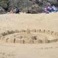 Someone has built an impressive sand castle, Camping at Silver Strand, Wicklow, County Wicklow, Ireland - 7th August 2014