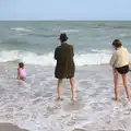 Philly and Isobel get their feet wet, Camping at Silver Strand, Wicklow, County Wicklow, Ireland - 7th August 2014