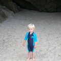 Harry stands around near the cave, Camping at Silver Strand, Wicklow, County Wicklow, Ireland - 7th August 2014