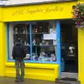 Philly looks in a shop window, Camping at Silver Strand, Wicklow, County Wicklow, Ireland - 7th August 2014