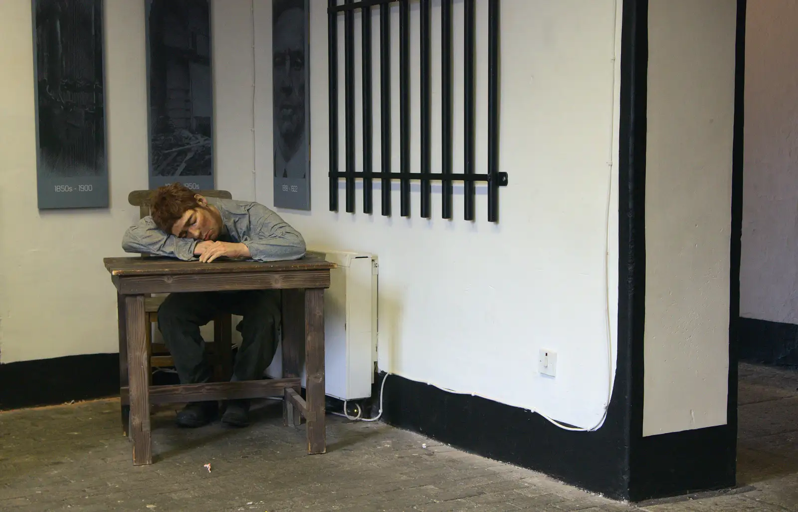 A model prisoner sleeps, from Camping at Silver Strand, Wicklow, County Wicklow, Ireland - 7th August 2014