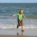 Fred runs around, Camping at Silver Strand, Wicklow, County Wicklow, Ireland - 7th August 2014