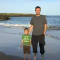 A passer-by takes a photo of Fred and Nosher, Camping at Silver Strand, Wicklow, County Wicklow, Ireland - 7th August 2014