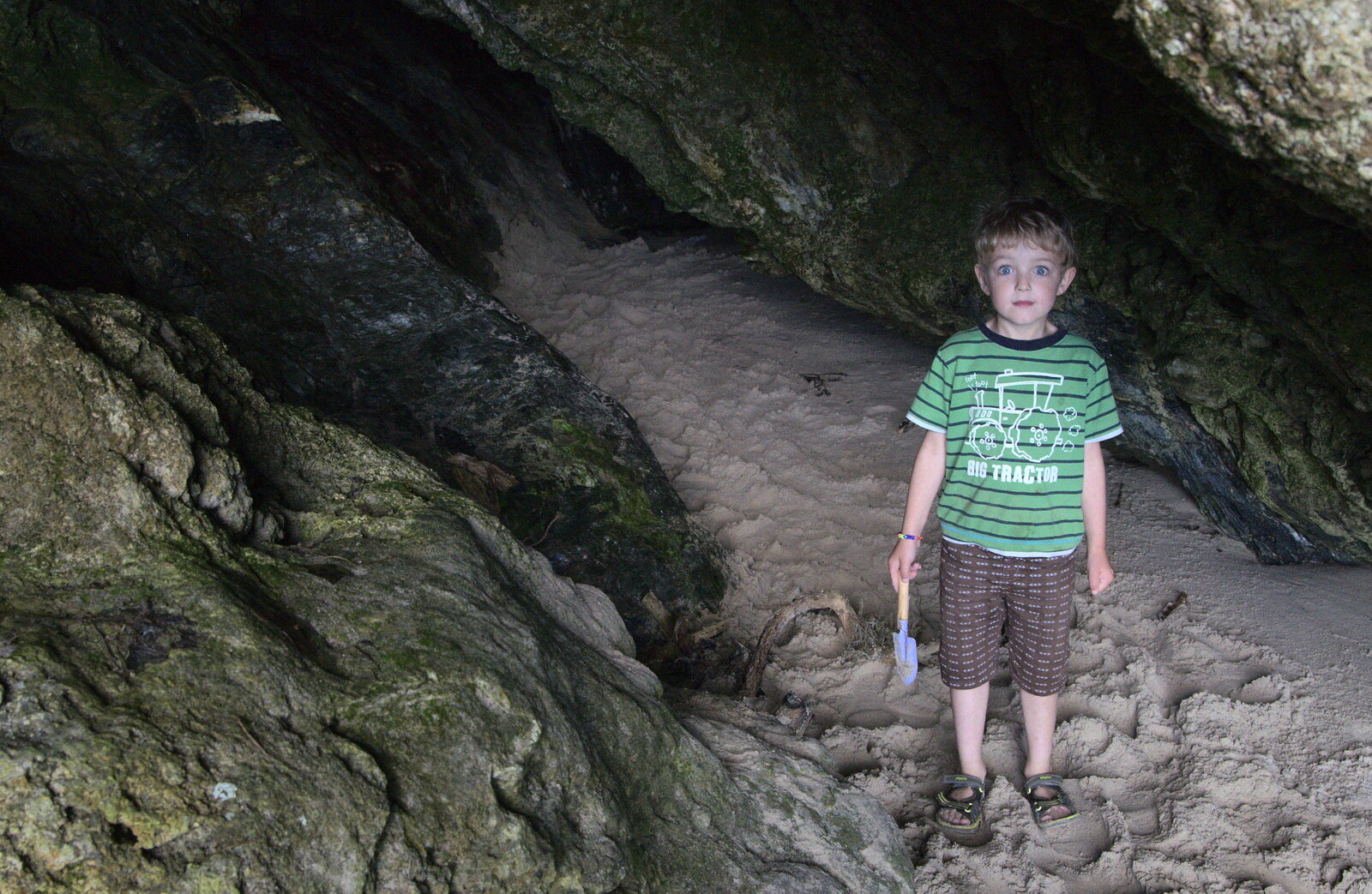 Fred in the cave from Camping at Silver Strand, Wicklow, County Wicklow, Ireland - 7th August 2014