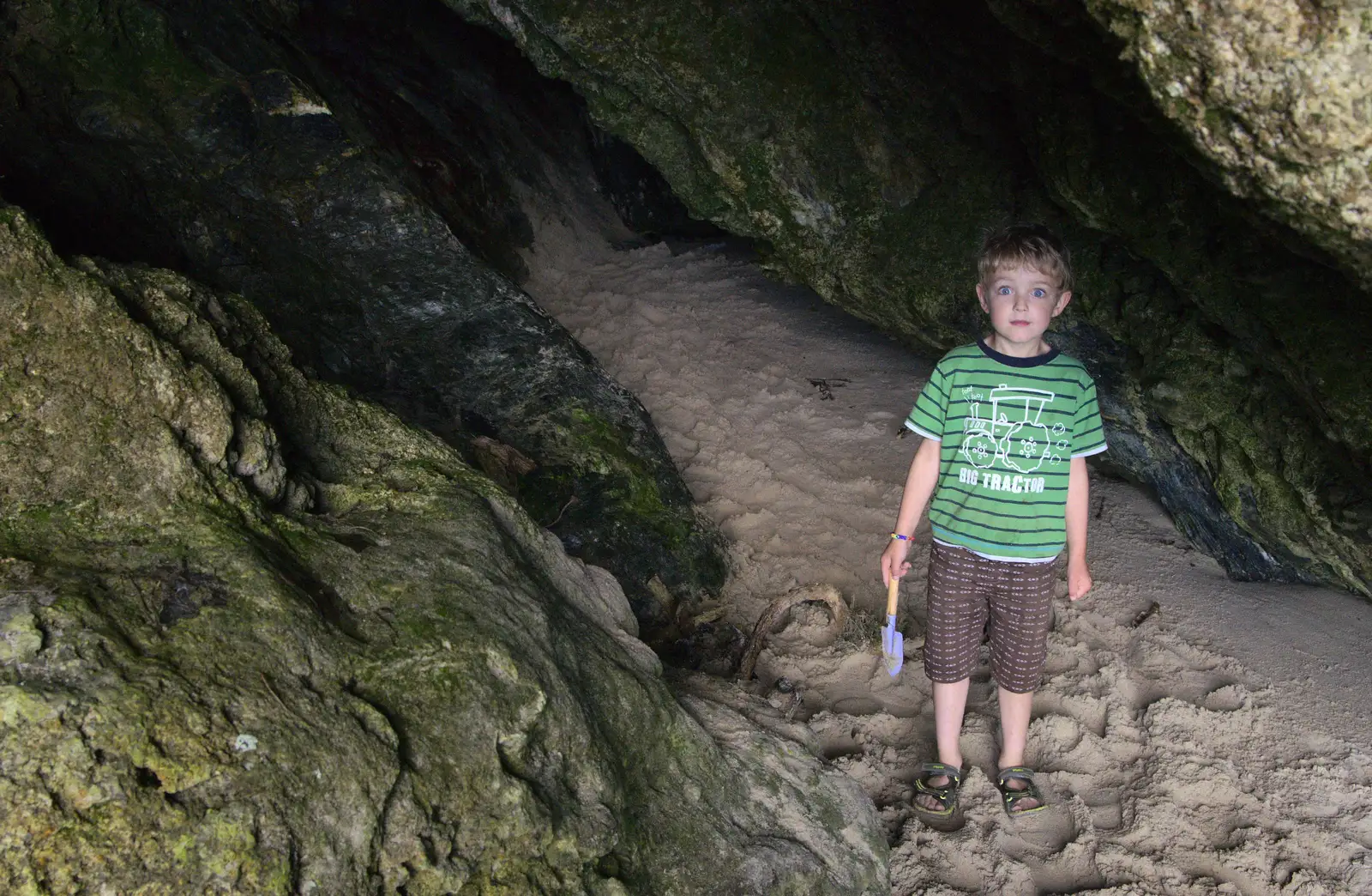 Fred in the cave, from Camping at Silver Strand, Wicklow, County Wicklow, Ireland - 7th August 2014