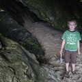 Fred in the cave, Camping at Silver Strand, Wicklow, County Wicklow, Ireland - 7th August 2014