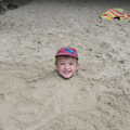Fred the Head, in the sand, Camping at Silver Strand, Wicklow, County Wicklow, Ireland - 7th August 2014