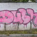 Pink graffiti like felt-tip pen, A Night Out in Dublin, County Dublin, Ireland - 9th August 2014