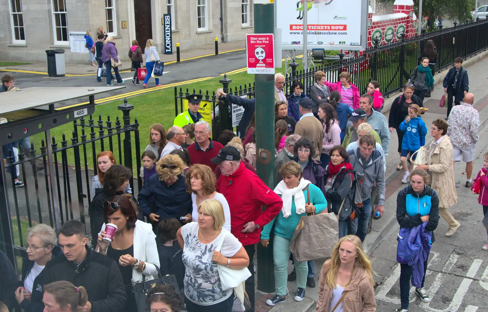 There's a big crowd outside the Horse Show, from A Night Out in Dublin, County Dublin, Ireland - 9th August 2014