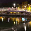 The Halfpenny Bridge and the Liffey, A Night Out in Dublin, County Dublin, Ireland - 9th August 2014