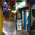 A damp side street in Temple Bar, A Night Out in Dublin, County Dublin, Ireland - 9th August 2014