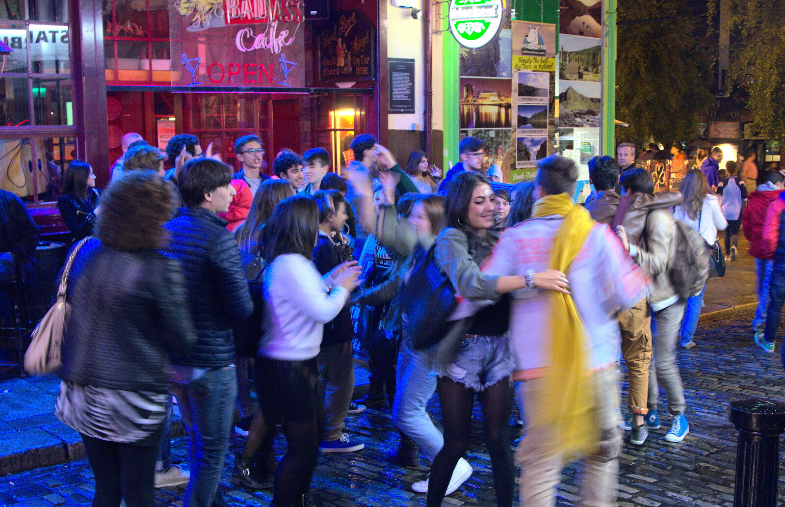 A group of foreign students go wild from A Night Out in Dublin, County Dublin, Ireland - 9th August 2014