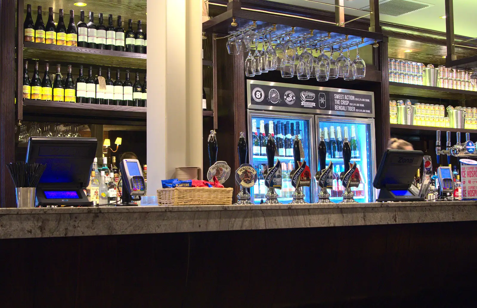 A Dublin bar with actual Adnams ales on, from A Night Out in Dublin, County Dublin, Ireland - 9th August 2014