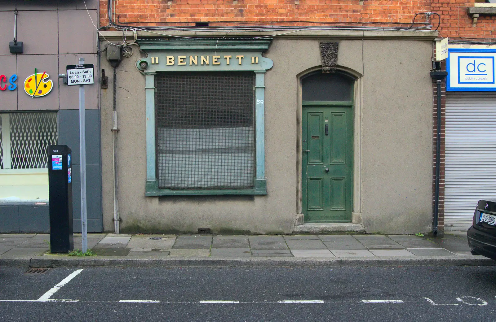 The derelict 'Bennett' in Blackrock, from A Night Out in Dublin, County Dublin, Ireland - 9th August 2014