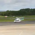 A helicopter comes in to land, A Night Out in Dublin, County Dublin, Ireland - 9th August 2014