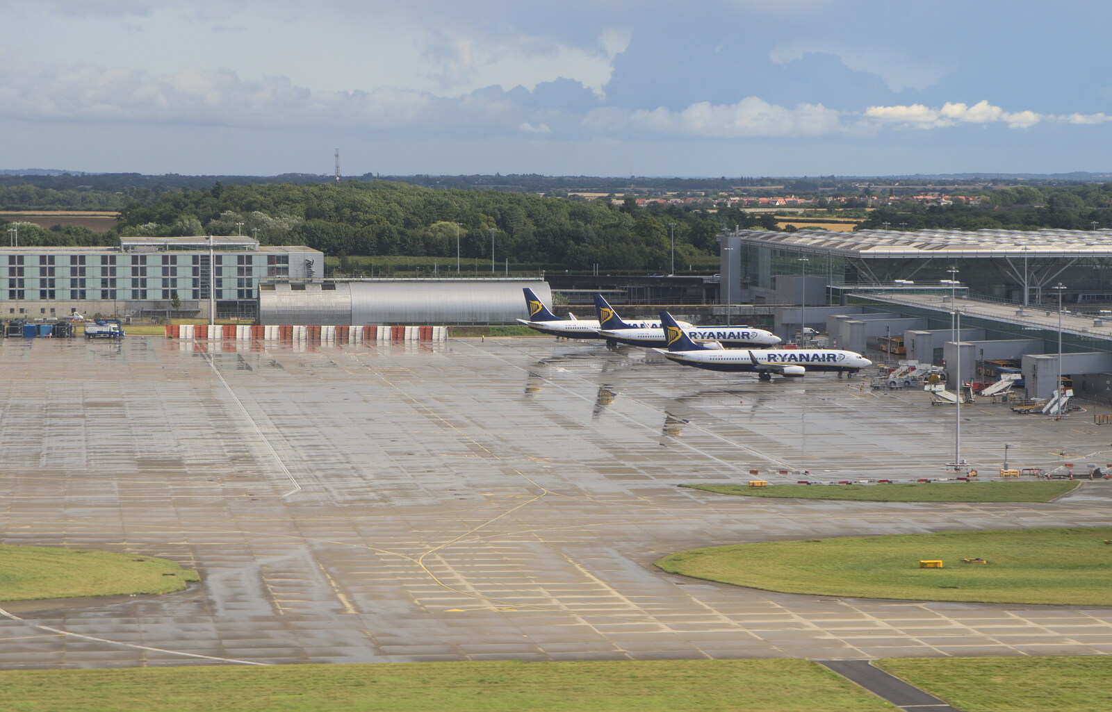 Ruinair 737s parked at Stansted airport from A Night Out in Dublin, County Dublin, Ireland - 9th August 2014