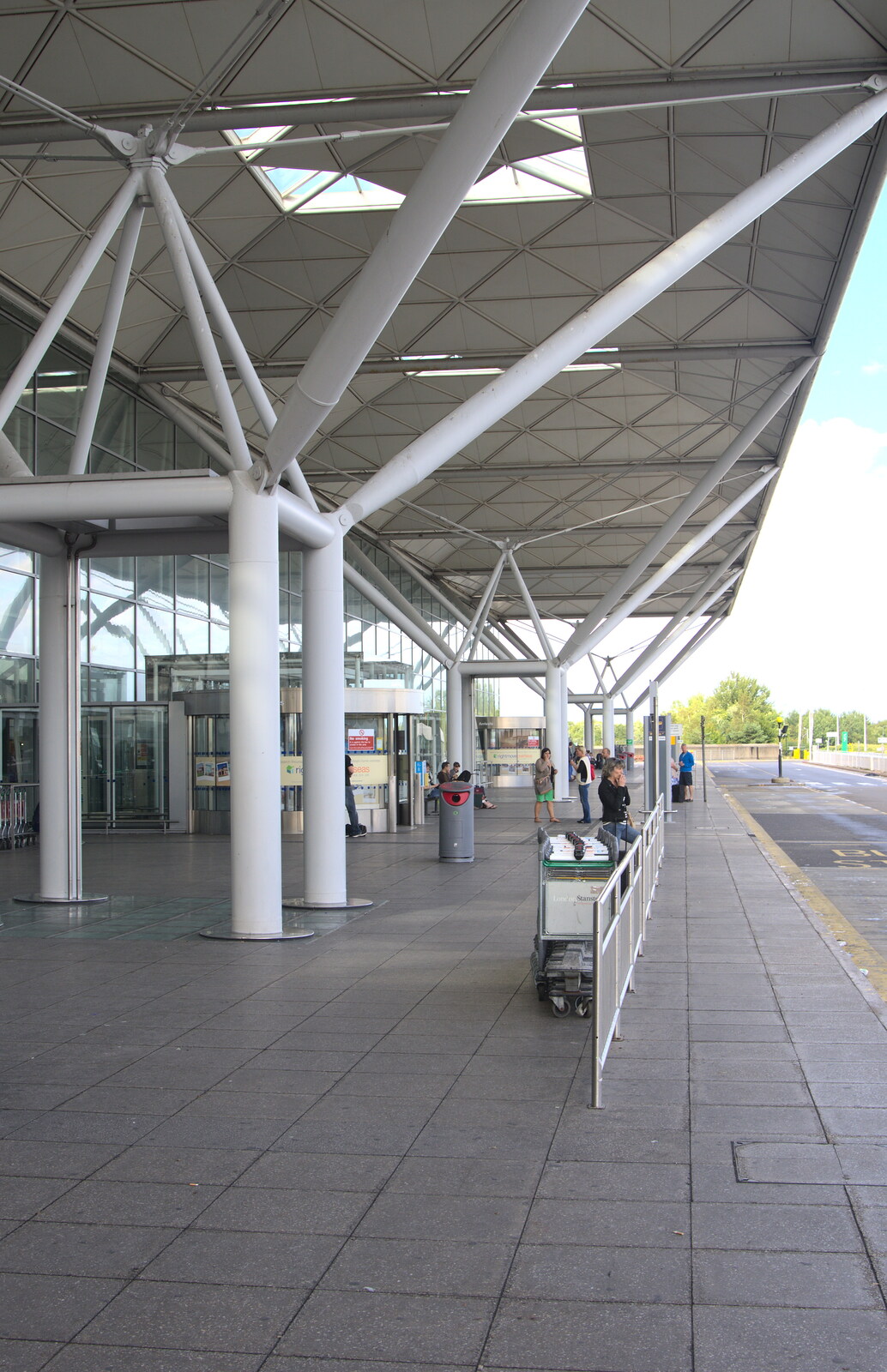 Outside Stansted airport from A Night Out in Dublin, County Dublin, Ireland - 9th August 2014