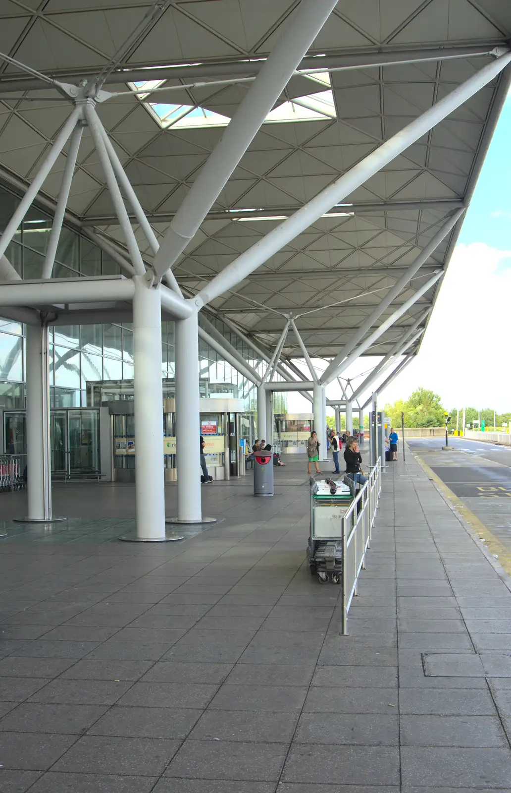 Outside Stansted airport, from A Night Out in Dublin, County Dublin, Ireland - 9th August 2014