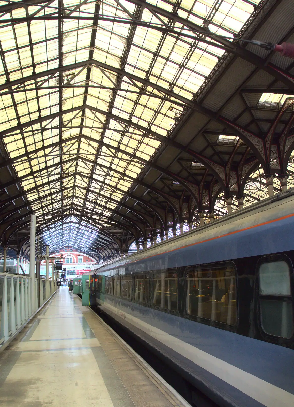 Platform 10 at Liverpool Street station, from Train Fails, and Pizza Pub, Manningtree and Southwark - 12th August 2014