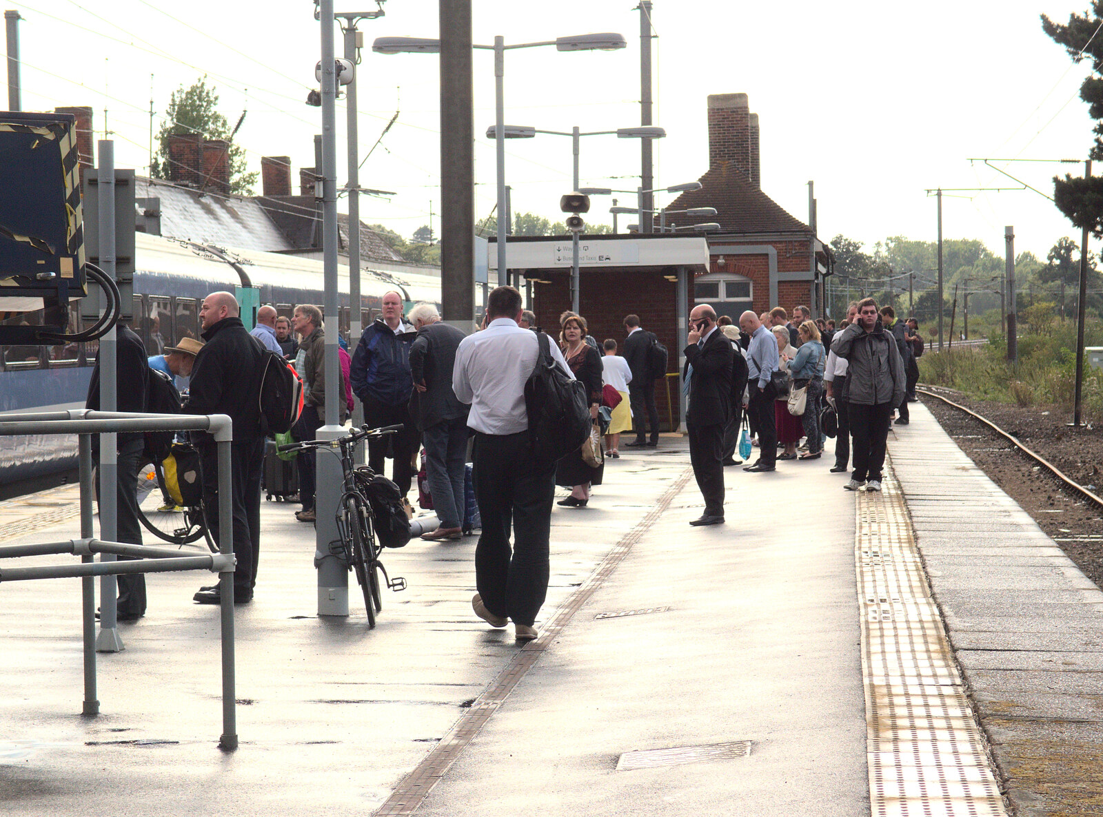More hanging around at Manningtree Station from Train Fails, and Pizza Pub, Manningtree and Southwark - 12th August 2014