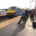 Another cyclist waits for something to happen, Train Fails, and Pizza Pub, Manningtree and Southwark - 12th August 2014