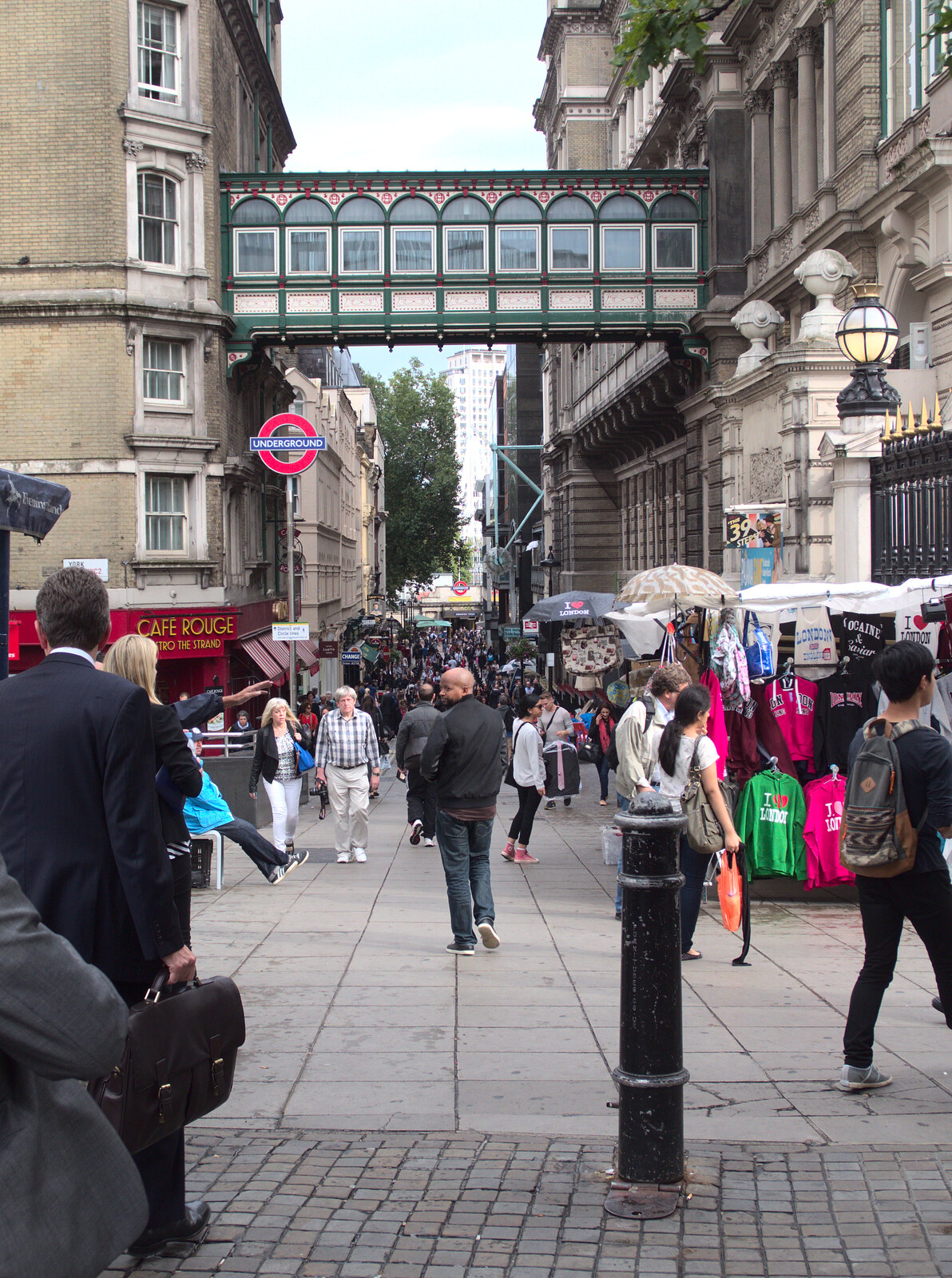 Villiers Street off the Strand from SwiftKey Innovation Day, and Pizza Pub, Westminster and Southwark - 14th August 2014