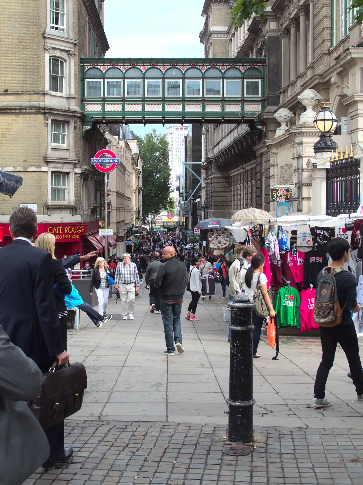 Villiers Street off the Strand, from SwiftKey Innovation Day, and Pizza Pub, Westminster and Southwark - 14th August 2014