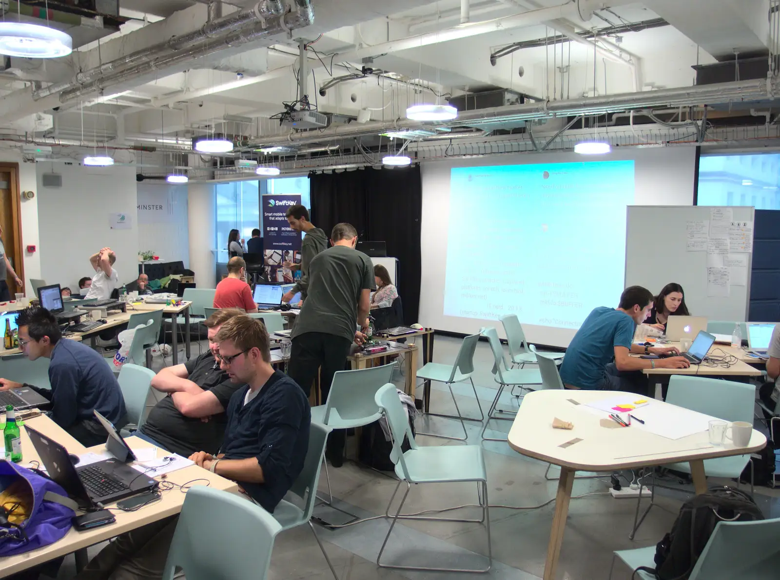 A SwiftKey hack-fest, from SwiftKey Innovation Day, and Pizza Pub, Westminster and Southwark - 14th August 2014