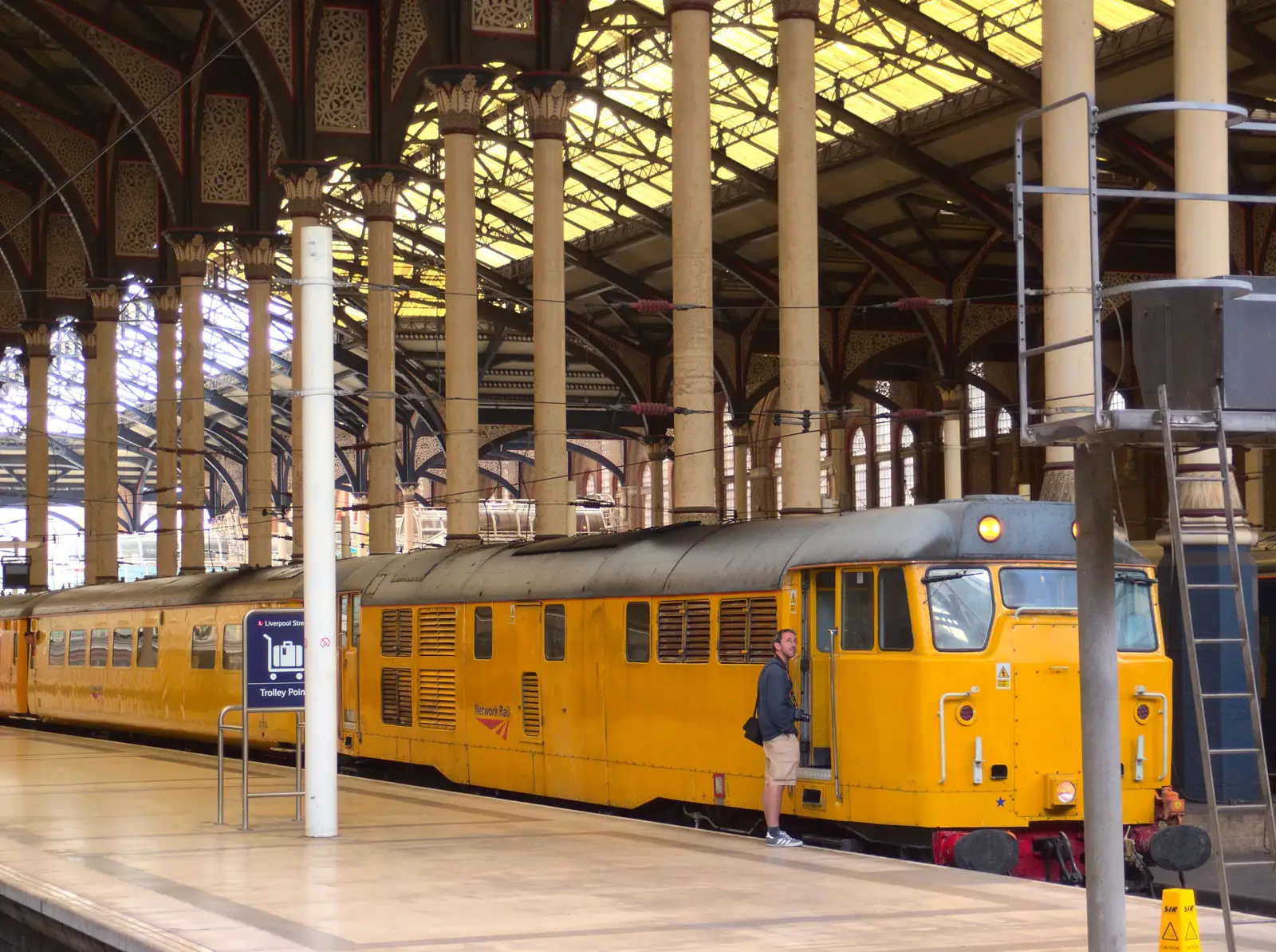 Network Rail's Flying Banana at Liverpool Street, from SwiftKey Innovation Day, and Pizza Pub, Westminster and Southwark - 14th August 2014