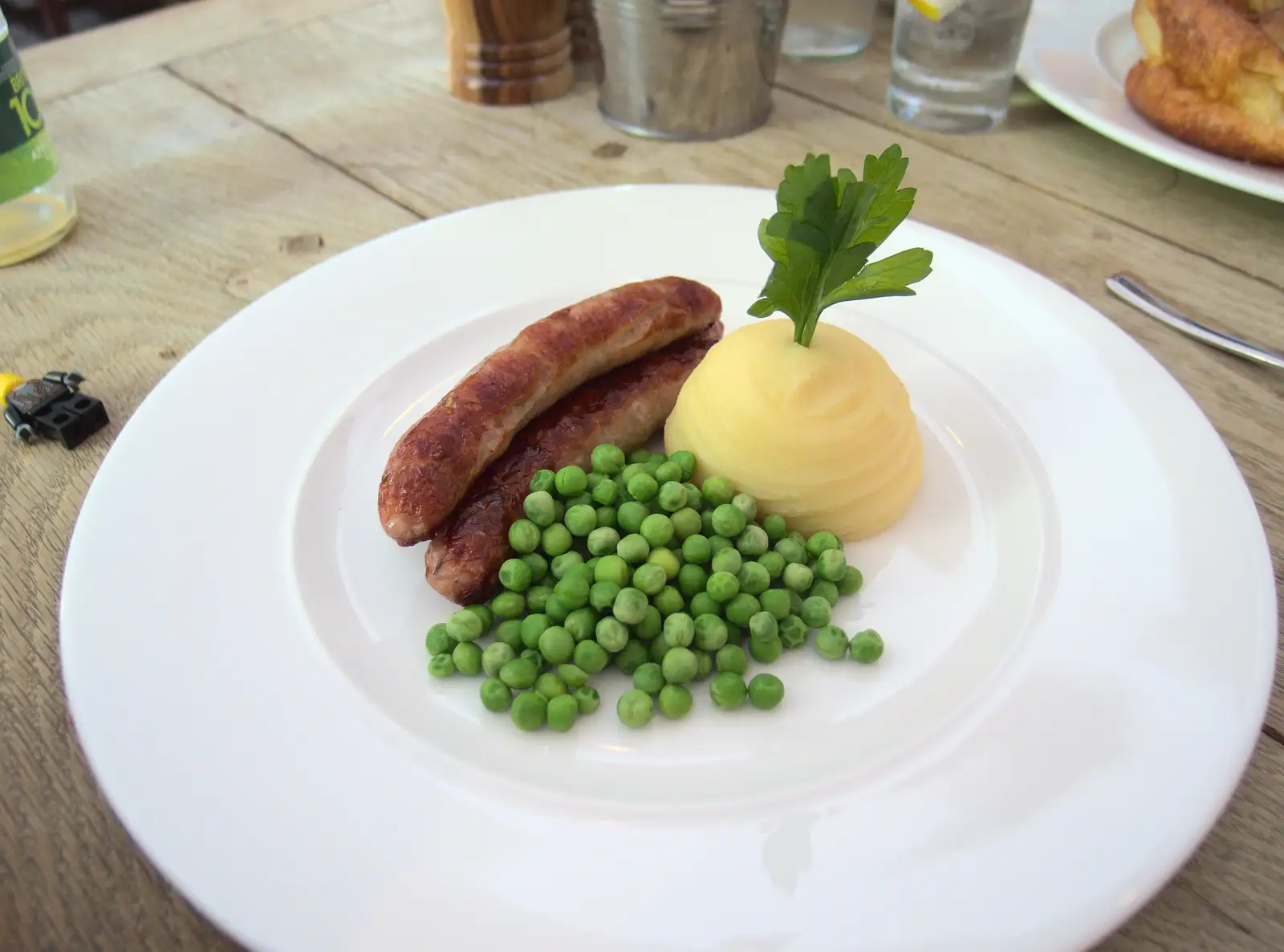 Harry's lunch, from The Oaksmere, and the Gislingham Flower Festival, Suffolk - 24th August 2014