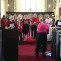 Isobel's choir assembles in Gislingham, The Oaksmere, and the Gislingham Flower Festival, Suffolk - 24th August 2014