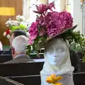 A fancy flower hat in St. Mary the Virgin, The Oaksmere, and the Gislingham Flower Festival, Suffolk - 24th August 2014