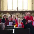 Isobel giggles at the back of the church, The Oaksmere, and the Gislingham Flower Festival, Suffolk - 24th August 2014