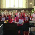 The choir builds up for something, The Oaksmere, and the Gislingham Flower Festival, Suffolk - 24th August 2014