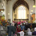 A view of the choir from the back of the church, The Oaksmere, and the Gislingham Flower Festival, Suffolk - 24th August 2014