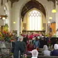 A view of the choir from the back of the church, The Oaksmere, and the Gislingham Flower Festival, Suffolk - 24th August 2014